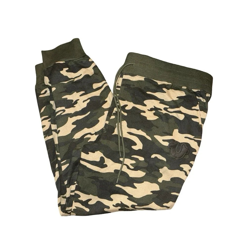 Camo Jogger Sweatpants Men’s XXL True Religion Drawstring Athletic Pants NWT